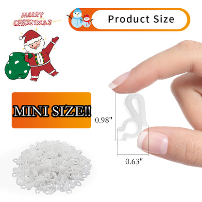 Christmas Light Clips Hooks Gutter Light Hooks Plastic for String Lights Holiday Outdoor Hanging Lights White 150 Pcs