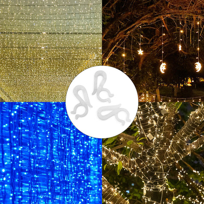 Christmas Light Clips Hooks Gutter Light Hooks Plastic for String Lights Holiday Outdoor Hanging Lights White 150 Pcs