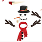 Christmas Snowman DIY Craft Kit with Mini Carrot Noses Buttons Magician Hats Trigeminal Hand Accessories for Christmas Party Supplies 200PCS Set 2