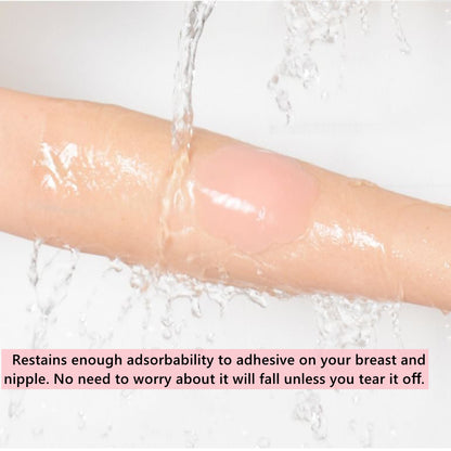 Nipple Cover Pasties Reusable Adhesive Invisible Breast Bra 5 Pairs Silicone Nippleless Bra Skin Covers for Women (Round+Petal)
