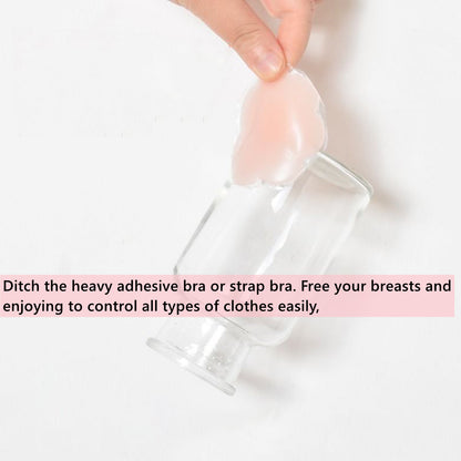 Nipple Cover Pasties Reusable Adhesive Invisible Breast Bra 5 Pairs Silicone Nippleless Bra Skin Covers for Women (Round+Petal)