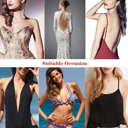 Nipple Cover Pasties Reusable Adhesive Invisible Breast Bra 5 Pairs Silicone Nippleless Bra Skin Covers for Women (Round+Petal)