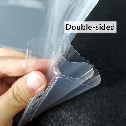 Kabuer Card Sleeves 9 Pocket Page Protector, Trading Card Sleeves Double-sided Baseball Binder Sleeves, for Coupon, Sport Cards, Game Cards, Business Cards 25PCS