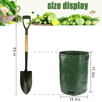 Garden Potato Grow Bags 10 Gallon Planting Bags Potato Planters with Flap and Handles Aeration Fabric Pots Heavy Duty 3 Pack