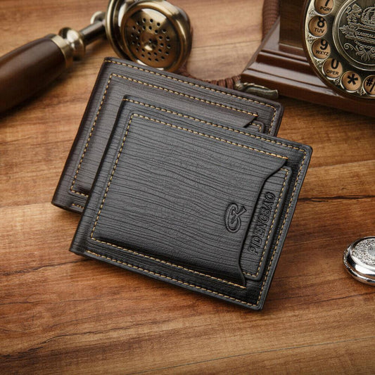 Bifold Wallets For Men RFID Blocking with ID Window Card Holder Leather Wallet