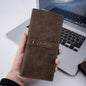 RFID Blocking Men's Bifold Leather Card Holder Purse Suit Long Wallet Checkbook