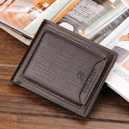 Men's Business Slim Leather Wallets ID Credit Card Holder Billfold Purse Clutch