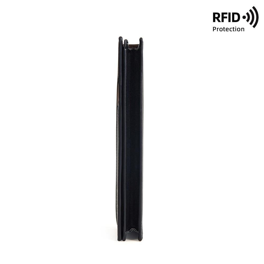 RFID Mens Long Bifold Wallet Leather Multi-Card Cash Phone Holder Purse Wallet