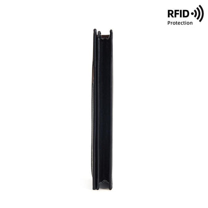 RFID Mens Long Bifold Wallet Leather Multi-Card Cash Phone Holder Purse Wallet