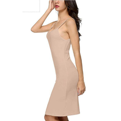 Women  Cotton Long Spaghetti Strap Full Slip Camisole Under Dress Liner Basic Casual Comfort Lace Smooth Womenswear Breathable Fabric Adjustable Everyday Comfortable Lightweight Loungewear