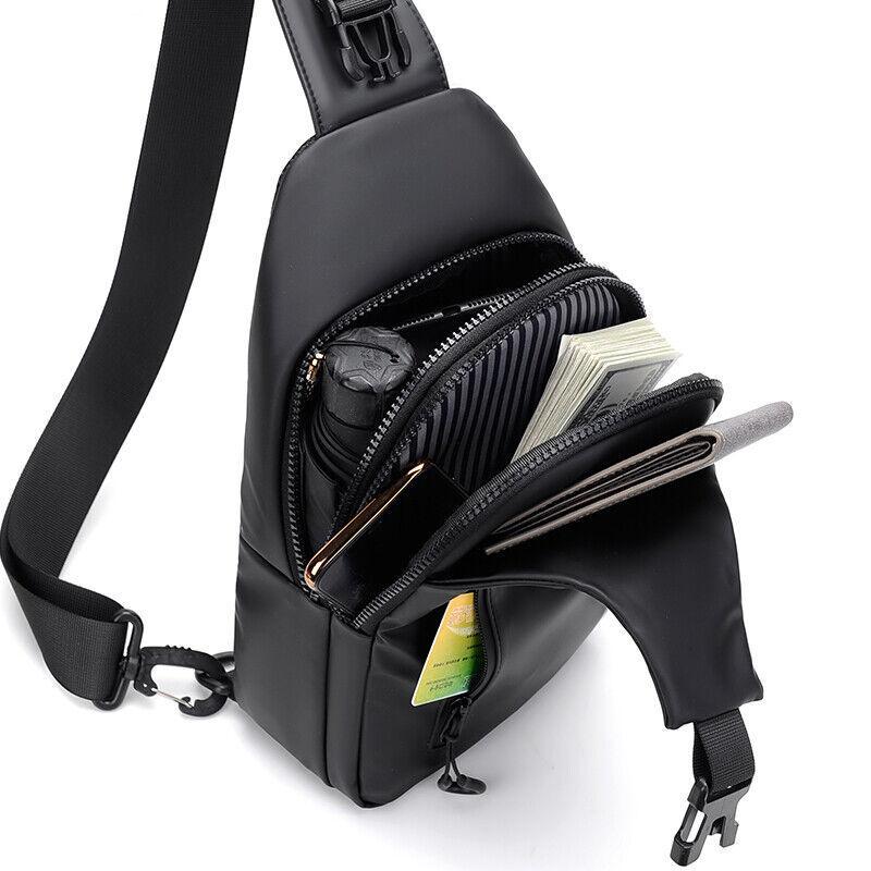 Mens Sling Bag Cross Body Handbag Chest Bag Shoulder Pack Sports Travel Backpack