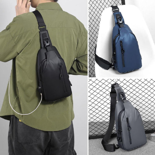 Mens Sling Bag Cross Body Handbag Chest Bag Shoulder Pack Sports Travel Backpack