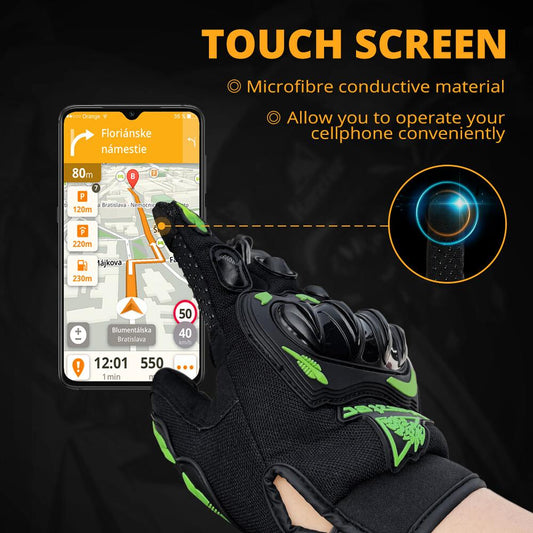 Motorcycle Gloves Men Touch Screen Summer Motorbike Dirt Bike Full Finger Gloves