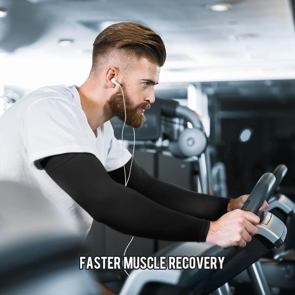 Sun Protection Cooling Compression Arm Sleeves for Women Men Workout Arm Sleeves