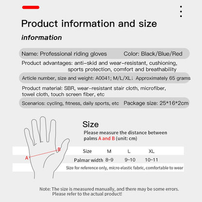 Men Full Finger Cycling Touch Screen Gloves Bicycle Anti-Slip Road Riding Gloves