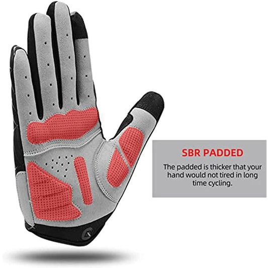 Men Mountain Bike Gloves Bicycle Glove with SBR Pad Anti-Slip Road Riding Gloves