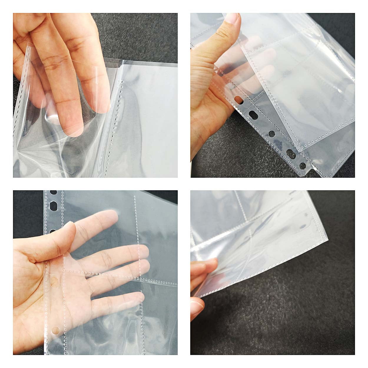 Kabuer Card Sleeves 9 Pocket Page Protector, Trading Card Sleeves Double-sided Baseball Binder Sleeves, for Coupon, Sport Cards, Game Cards, Business Cards 25PCS