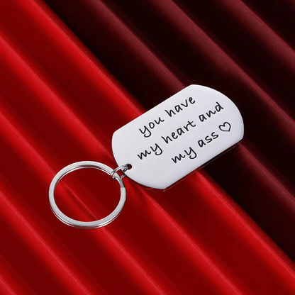 Keychain for Husband Boyfriend From Girlfriend Wife Anniversary Birthday Gifts For Couple Keyring Women Men You Have My Heart Him Her Wedding Valentines Day Gift