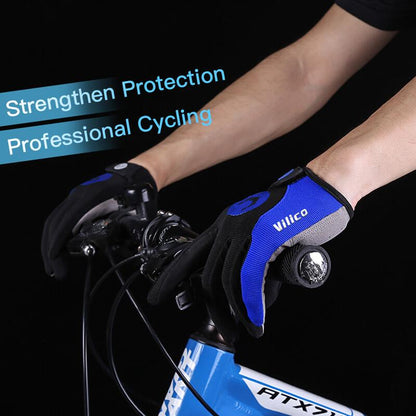 Men Full Finger Cycling Touch Screen Gloves Bicycle Anti-Slip Road Riding Gloves