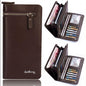 Men Business Bifold Leather Wallet ID Card Holder Zip Purse Long Clutch Billfold