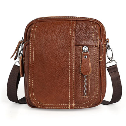 Men's Shoulder Bag, Leather Crossbody Bag,Waist Bag, Mobile Phone Storage Bag