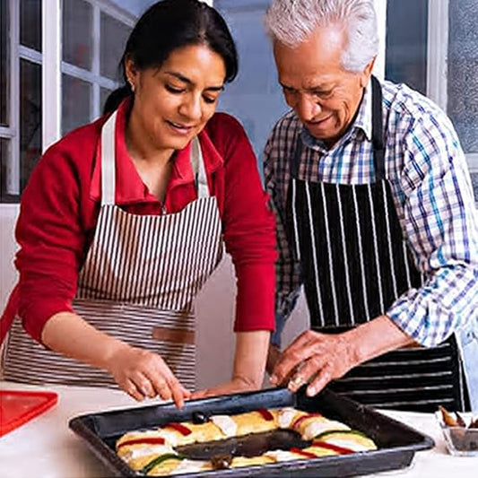 Kitchen Cooking Aprons for Women and Men Adjustable Chef Apron with Pockets 2 PCs Buckle Strap Comfortable