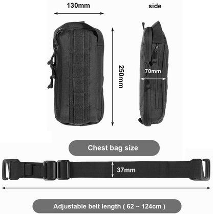 Tactical Sling Bag Military MOLLE Crossbody Pack Chest Shoulder Bag Waist Pouch