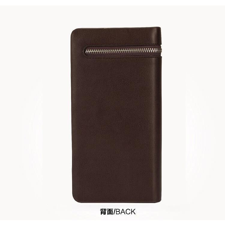 Mens Bifold Leather Wallet Large Capacity Long Wallet ID Card Holder Phone Bag