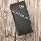 RFID Blocking Western Wallets for Men Biker Wallet with Chain Long Bifold Cowboy Wallet Star