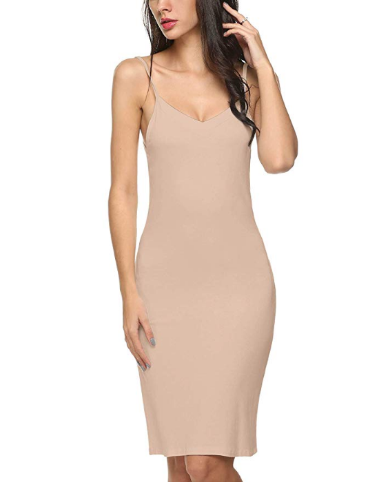 Women  Cotton Long Spaghetti Strap Full Slip Camisole Under Dress Liner Basic Casual Comfort Lace Smooth Womenswear Breathable Fabric Adjustable Everyday Comfortable Lightweight Loungewear